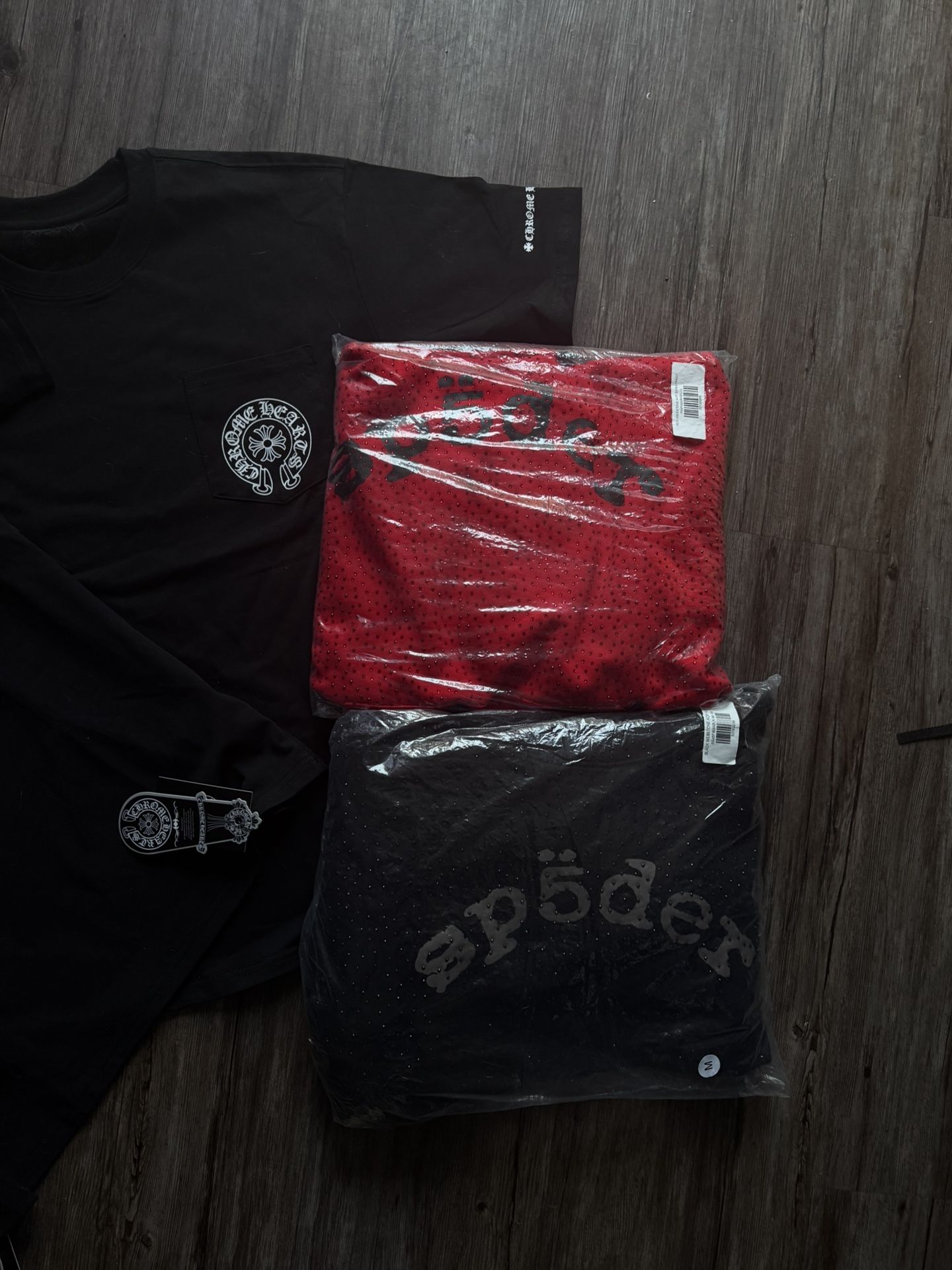 Black Vvs Sp5der Hoodie Medium Size
