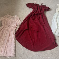 3pcs dresses size 10-12  retail value $199 + tax