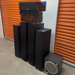 Home Theater System – Polk, Klipsch, Sony Speakers + Pioneer Receiver – Great Sound!