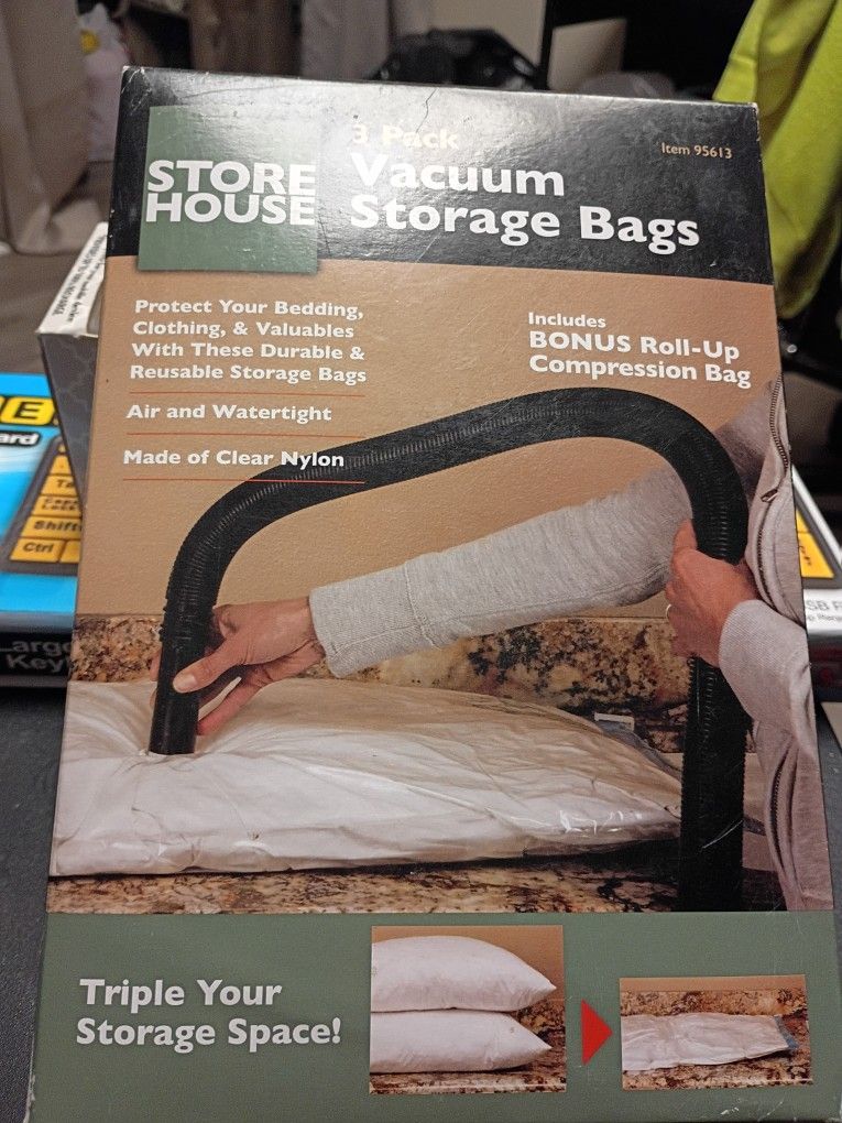 New Three Pack Vacuum Storage Bags