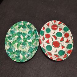 Plastic Oval Trays Or Shallow Bowls