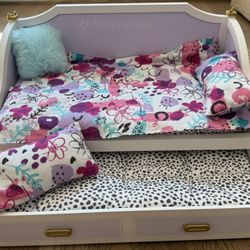 American Girl Trundle Bed And Bedding Set