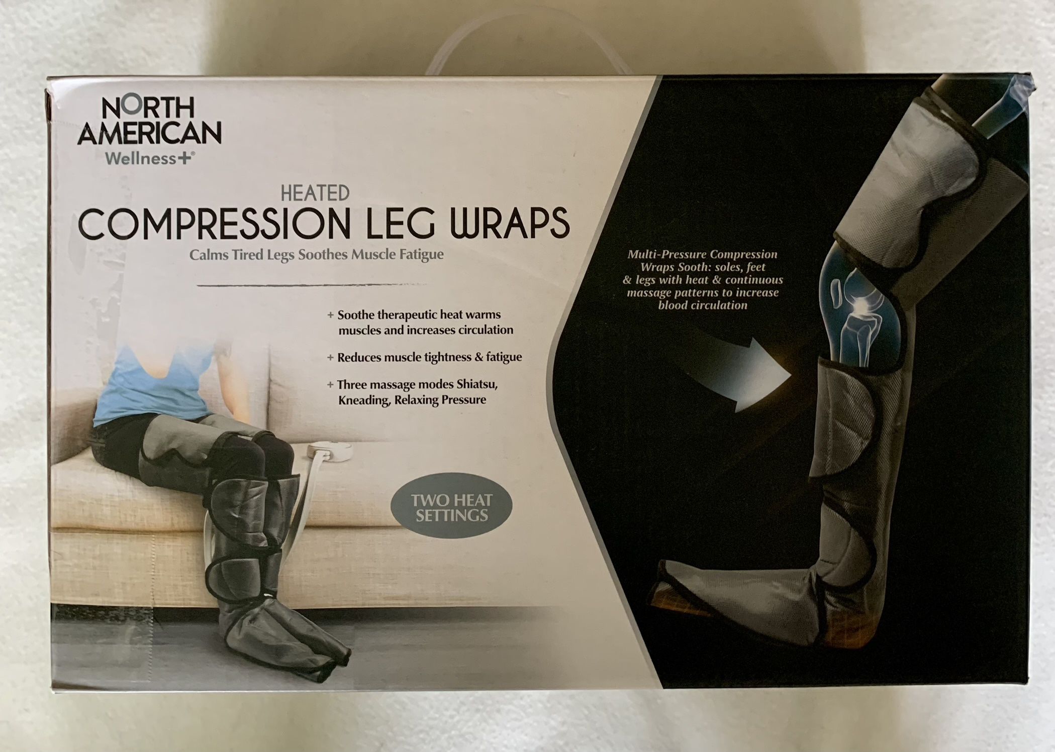 (Brand New) North American Wellness Heated Compression Leg Wraps