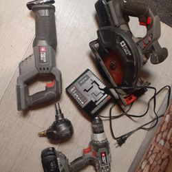 PORTER CABLE 18V LEFT HAND SAW,DRILL,SAW ZAW PALMNAILER