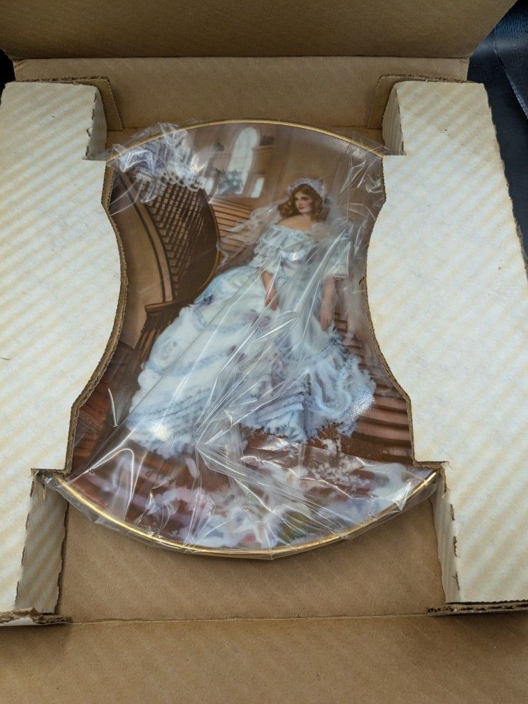 Vintage CAROLINE Plate Portraits of American Brides 1980s Collectors Plate