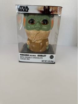 Star Wars Mandalorian Grogu Ceramic Goblet Cocoa Gift Set New