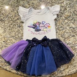 1st Birthday Space Outfit - Girl - 2 Piece - First Trip Around The Sun