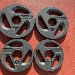 Olympic 2 Inch Gym Plates 10.lbs X 2 5.lbs X 2 NEW