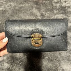 Black LV Leather Wallet