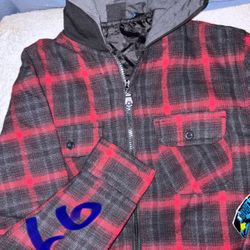 New. Boys Large Quilted Shirt Jacket