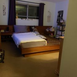 California King Wooden Bed Frame Plus