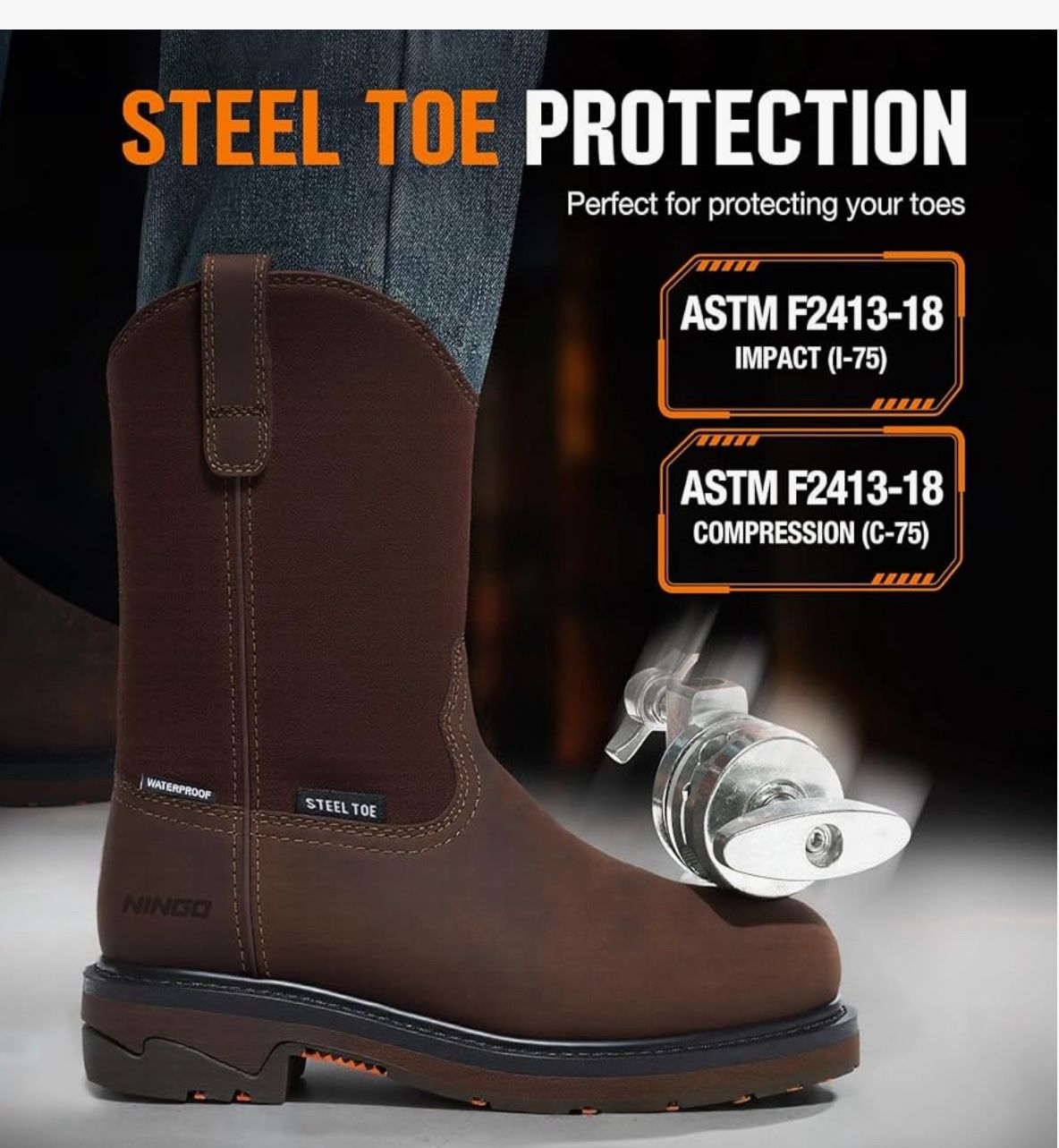 work boot size 9 and 8/5