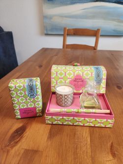 NEW Michel Design Works Mint Mojito Gift Set Box -Diffuser, Candle & 7oz. Shea Butter Soap $15 Total (SE San Diego)