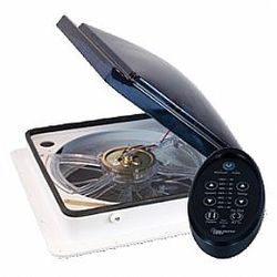 Roof Vent; Fan-Tastic ™; Remote Control Powered Opening; For 14 Inch x 14 Inch; With Variable Speed/ Reverse/ Thermostat/ Rain Sensor Fan; Smoke Dome/