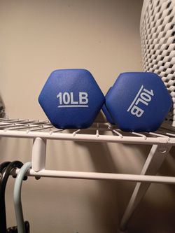 Pair of 10 lb Dumbbells (Blue)(CASH ONLY)