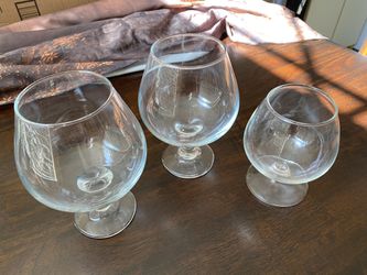 Crystal Brandy Glasses, champagne glasses, wine glasses and candle holders