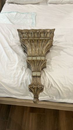 Large faux painted plaster wall sconce