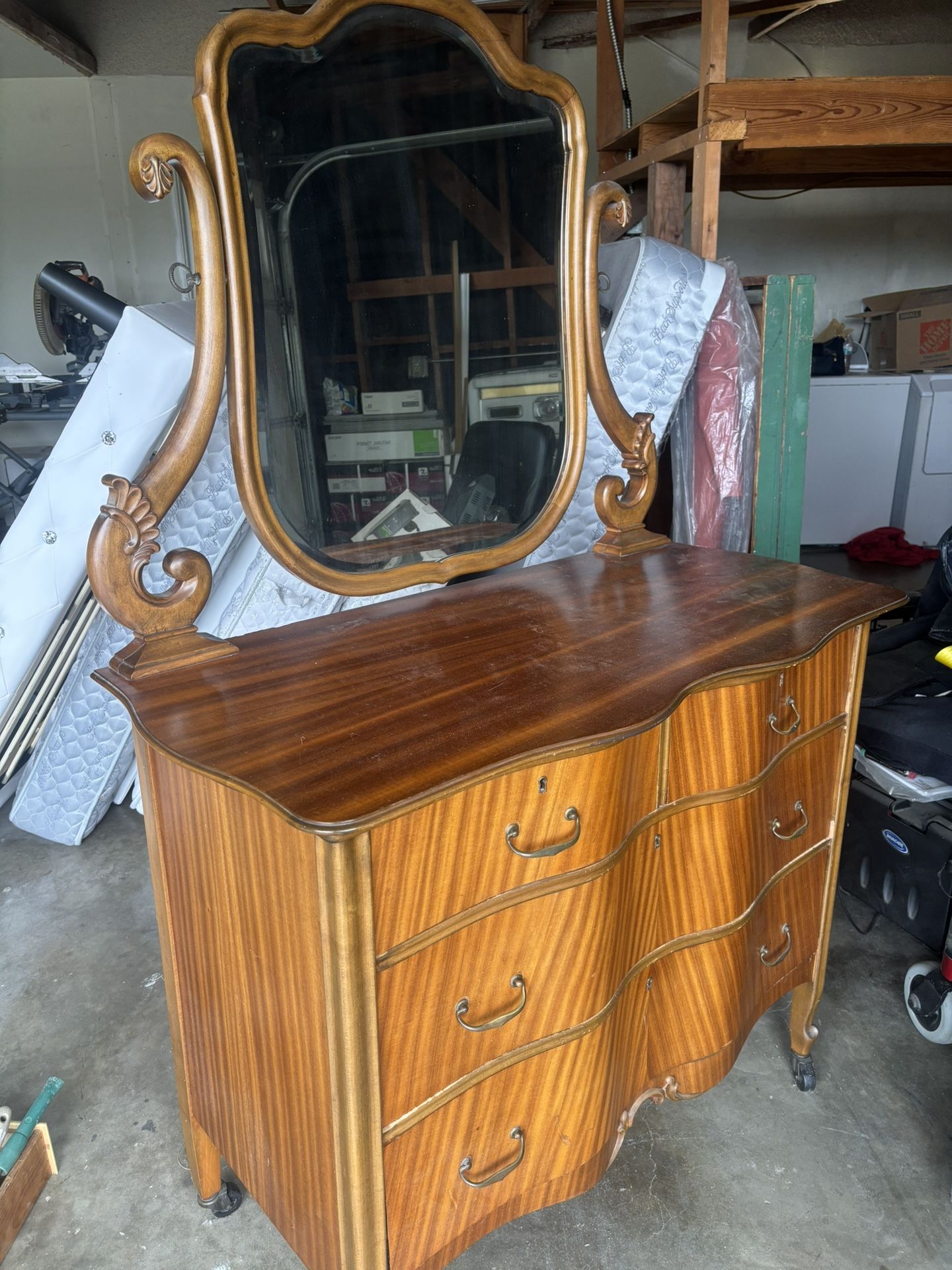 Antique dresser with mirror