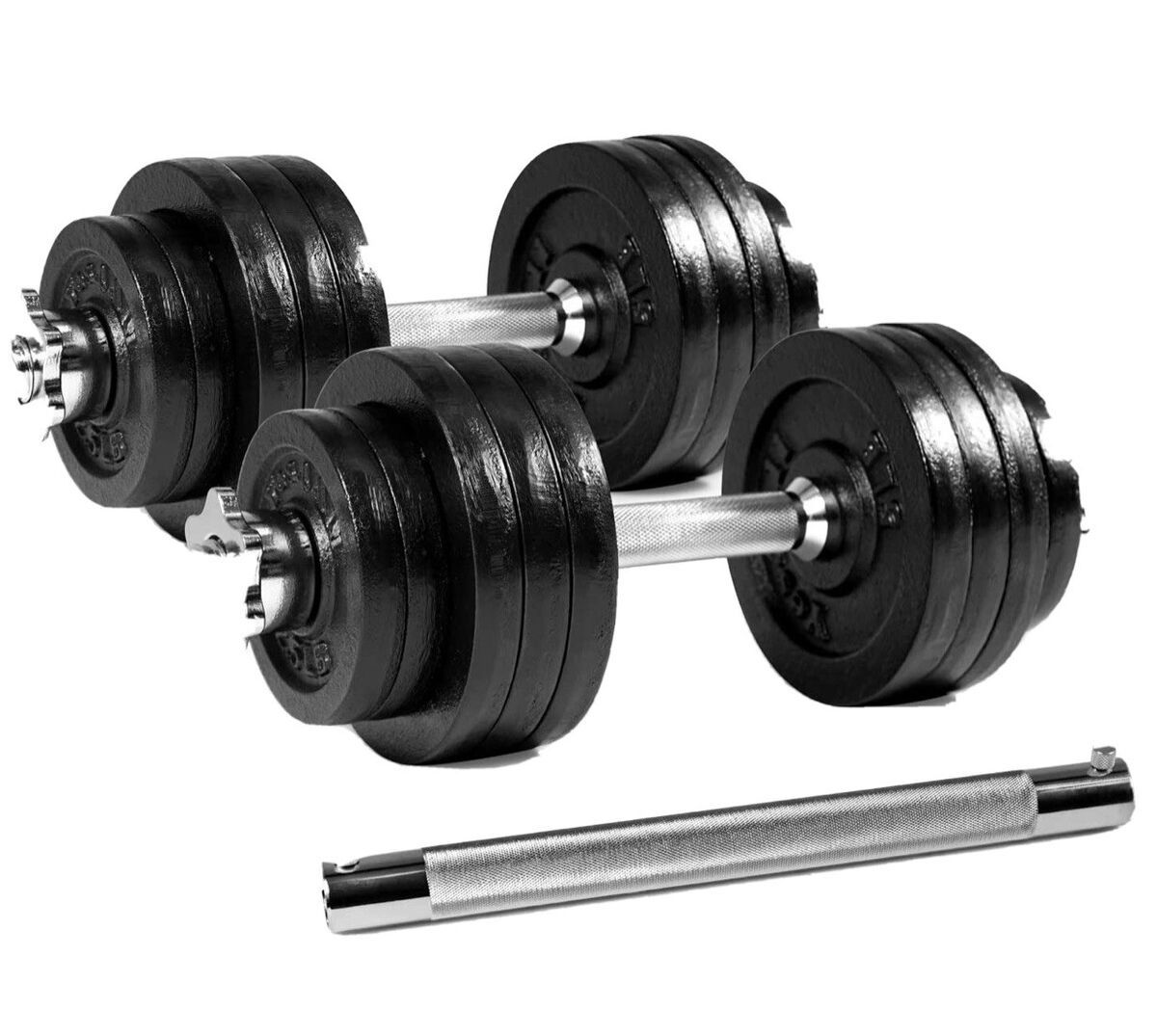 50lb 100lb Dumbbells Adjustable Weight Set Fitness Gym Home Cast Full Iron Dumbbell Set