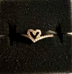 Pandora Gold-Tone Open Heart Stackable Ring
