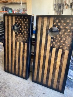 American Flag Cornhole Boards, Full Sized