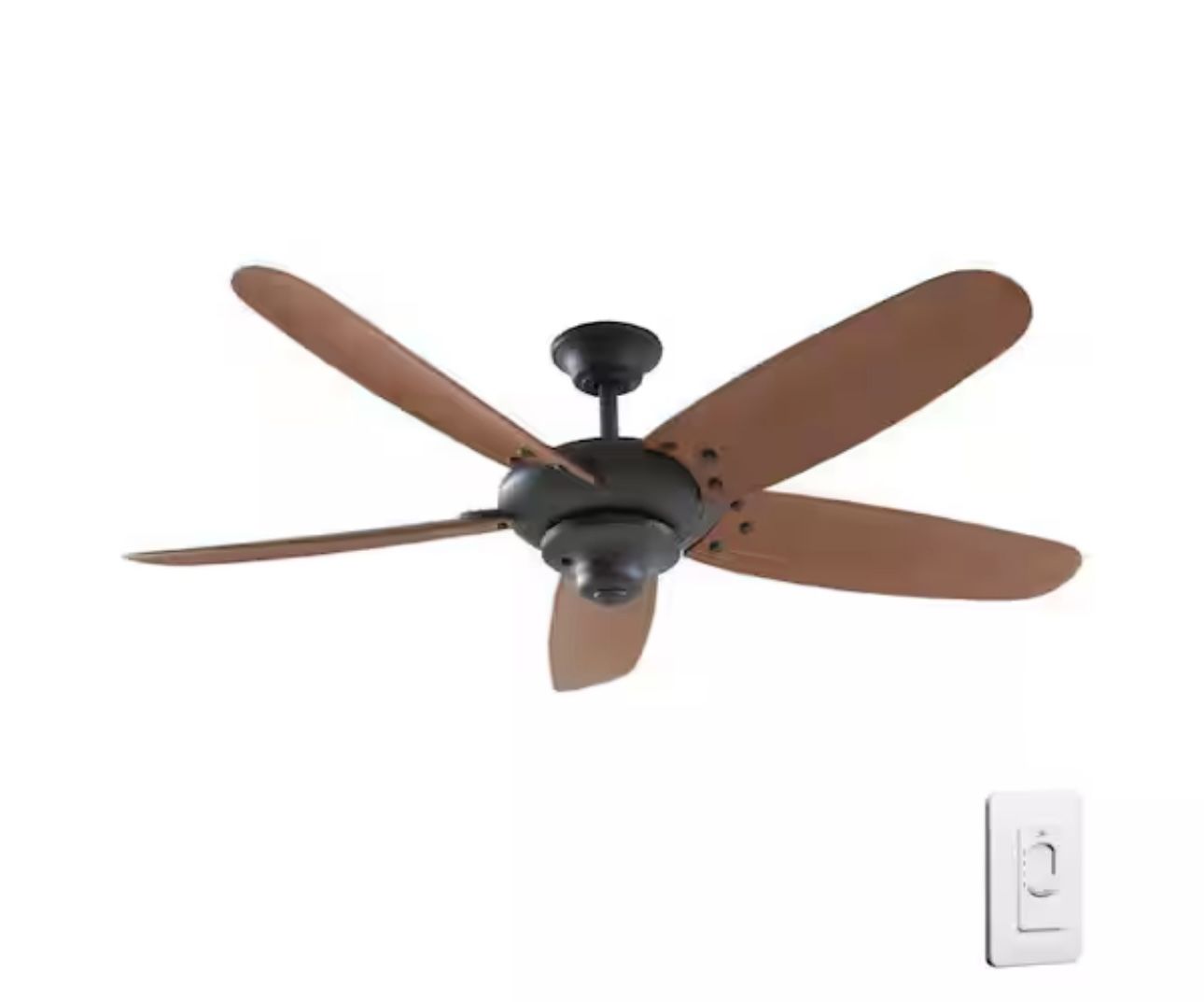 Home Decorators Collection Altura 60 in. Indoor/Outdoor Oil-Rubbed Bronze Ceiling Fan with Downrod and Reversible Motor; Light Kit Adaptable