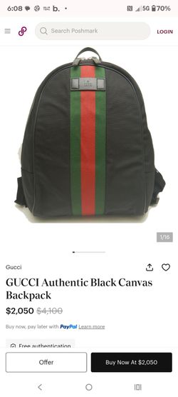 Gucci Canvas Backpack
