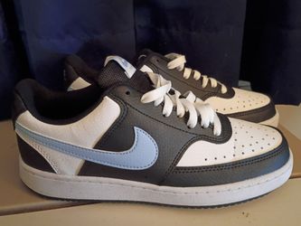 Nike Court Vision Low Top Black / White / Aluminum Size 7 BRAND NEW