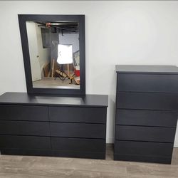Đresser Whįt Mįrror  Ąnd Çhest  // Çomođa Çon Ęspęjo y Gąveţero