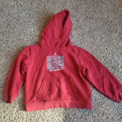 Boys 7 Air Jordan red hooded sweatshirt Lot A