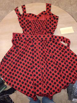 Red and Black Polka Dot Dress