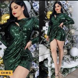Green dress Sequin