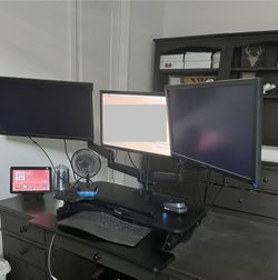Adjustable Desk Riser With monitor Clamp