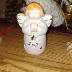 CHRISTMAS CANDLE HOLDER **PORCELAIN Moo