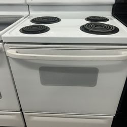 White Self Clean Coil Top Stove 