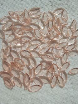 Loose Marquise Cut Pink Crystal Gemstones Lot