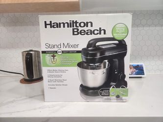 Hamilton Beach 4 Qt Electric Stand Mixer With 7 Speeds, Easy-Carry Handle