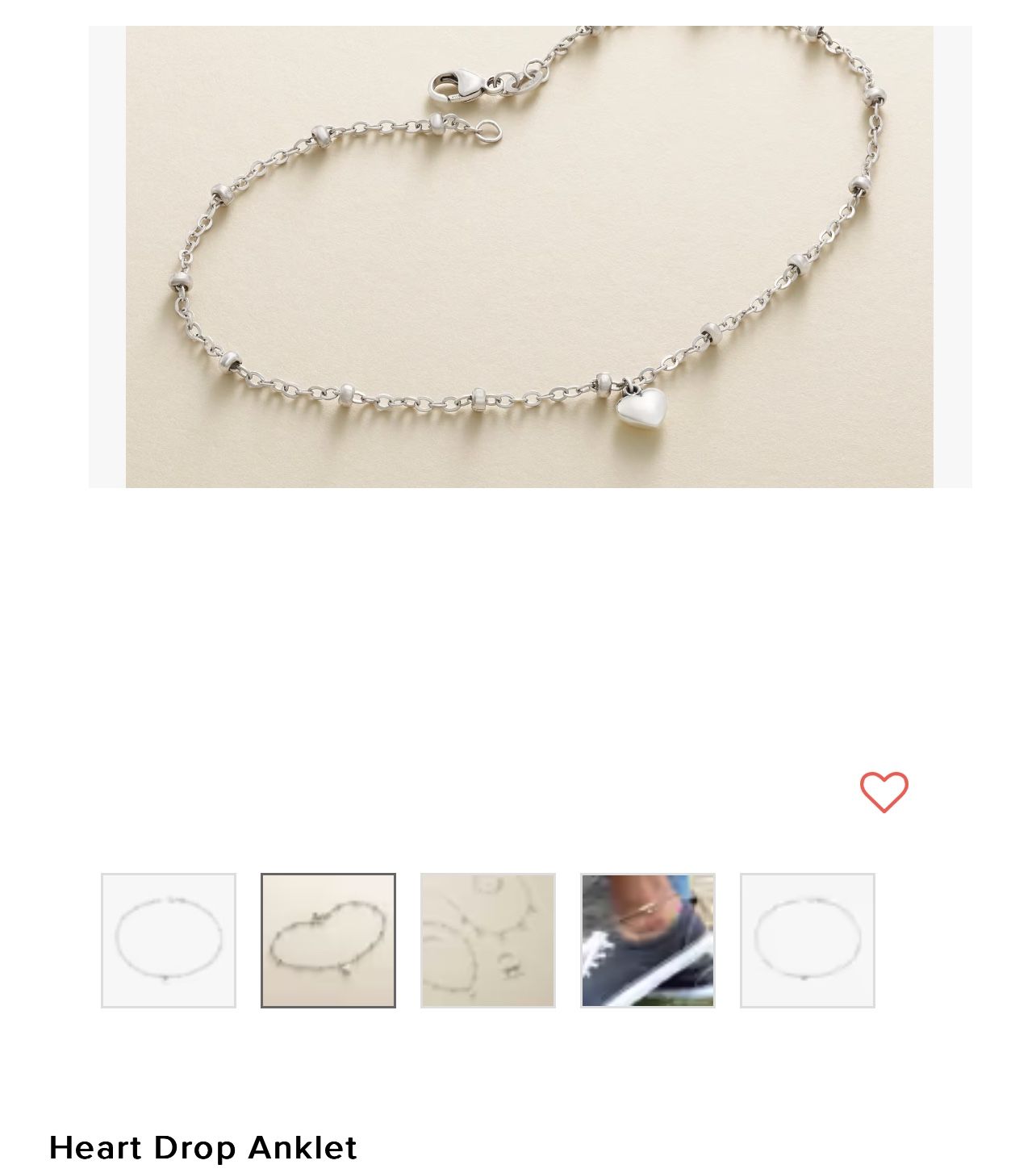 Heart drop Anklet 