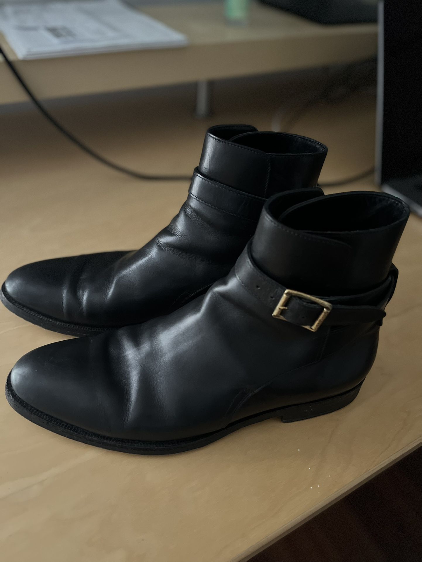 Mens’ Burberry Black Leather Boots - Made In Italy