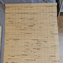 Two 33x58 Bamboo Roll-Up Blinds