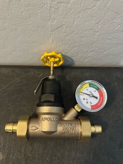 Apollo Valves EPXPRV34WG Water Pressure Regulator w/Gauge, 3/4 , Bronze