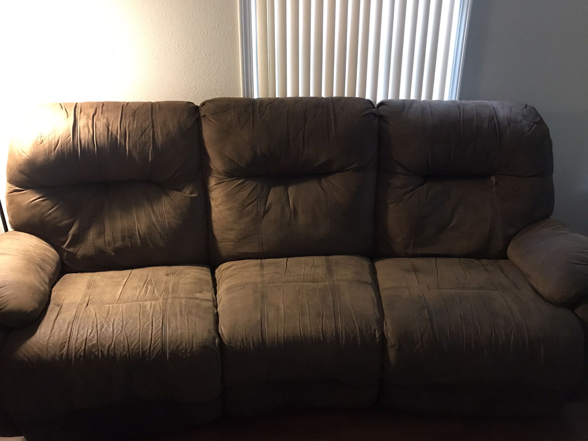 Reclining couch & loveseat bought it used off Craigslist