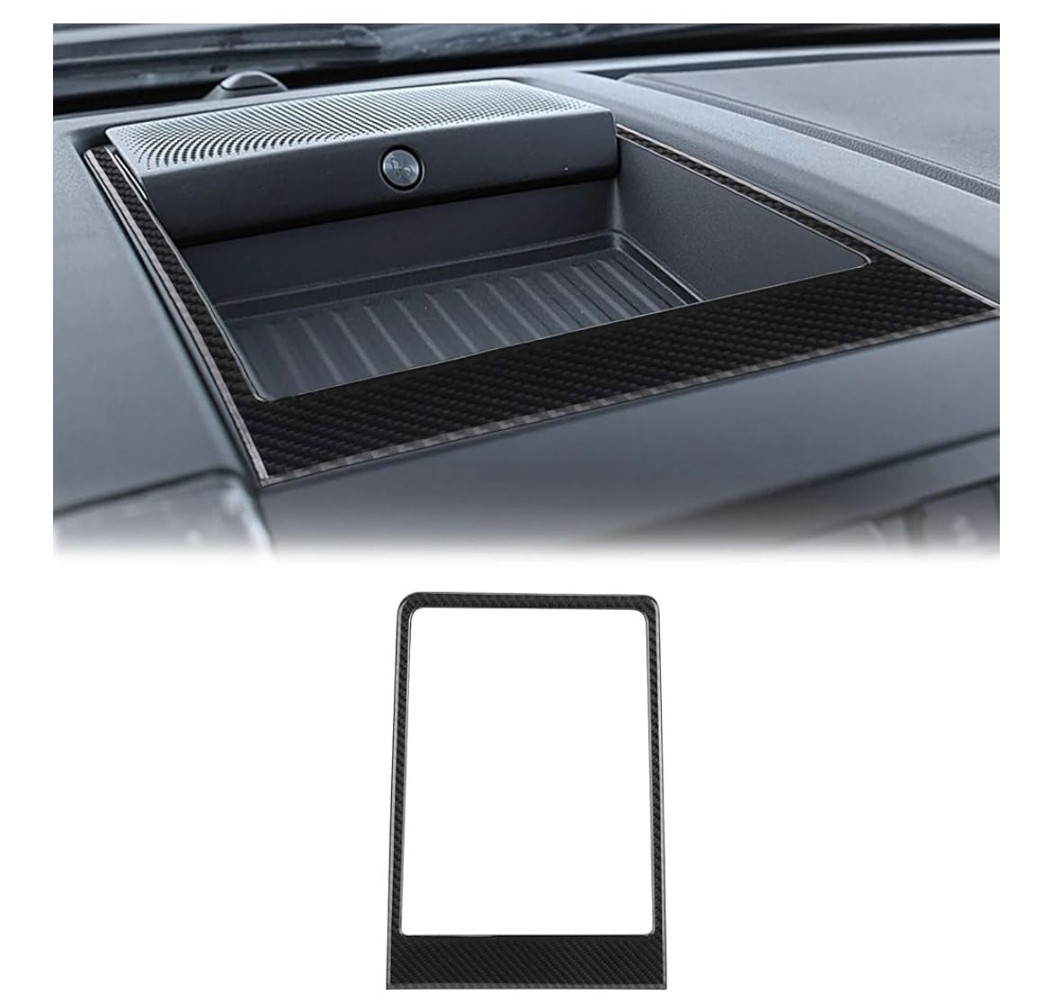 Carbon Fiber Car Storage Box Panel Sticker Interior Accessories for Ford F150