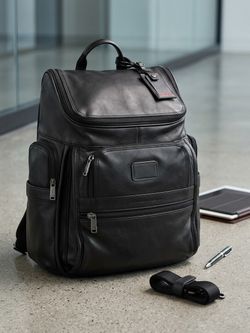 TUMI leather backpack