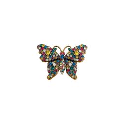 Gucci Crystal Studded Butterfly Ring L