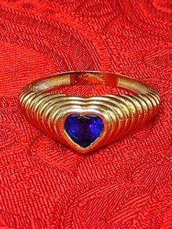Birthstone Heart-Shaped Ring