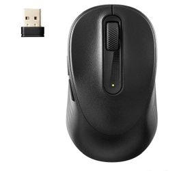 onn Silent Wireless Mouse with 5 Buttons, 1600 DPI, Gray Stone. Color: Black