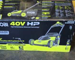 RYOBI 40V HP Brushless 20 in. Battery Self-Propelled Lawn Mower with 6ah Batterie And Charger