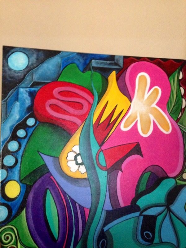 Acrylic abstract on 16x20 canvas