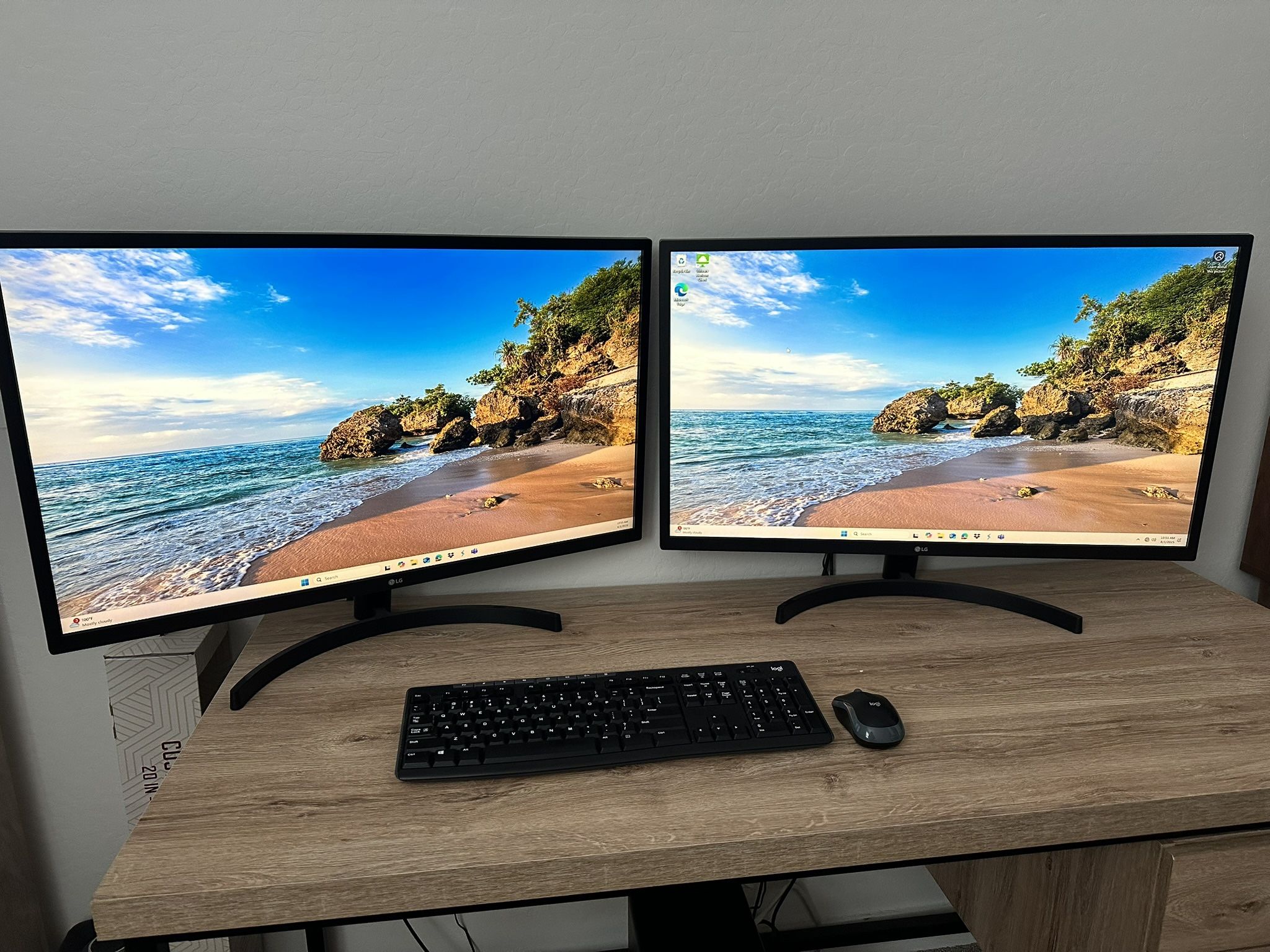LG 32” Monitors & HP Pavilion Desktop